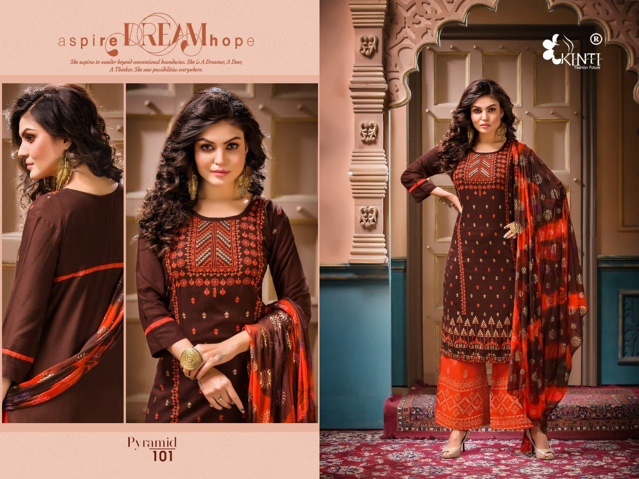 Kinti Pyramid Ethnic Wear Rayon Printed Ready Made Collection